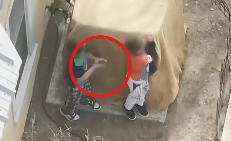 Polis, ellerindeki tabancaları bırakmayan 7 ve 9 yaşındaki iki kardeşe ateş açtı