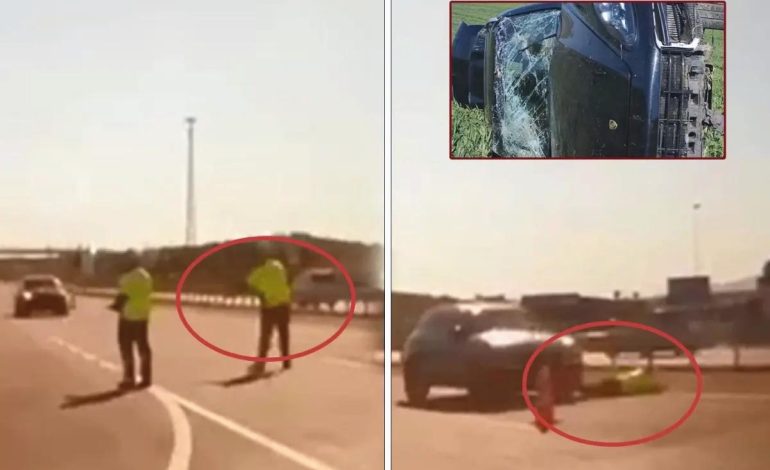 Polis Memuruna Çarpıp Kaçan Sürücü Menfezde Yakalandı