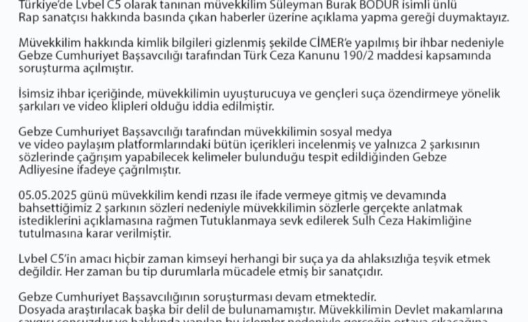 Rap Sanatçısı Suçlamalarla Karşı Karşıya
