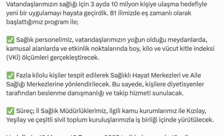 Sağlık Bakanı, 10 Milyon Kişiye Ulaşmayı Hedefliyor