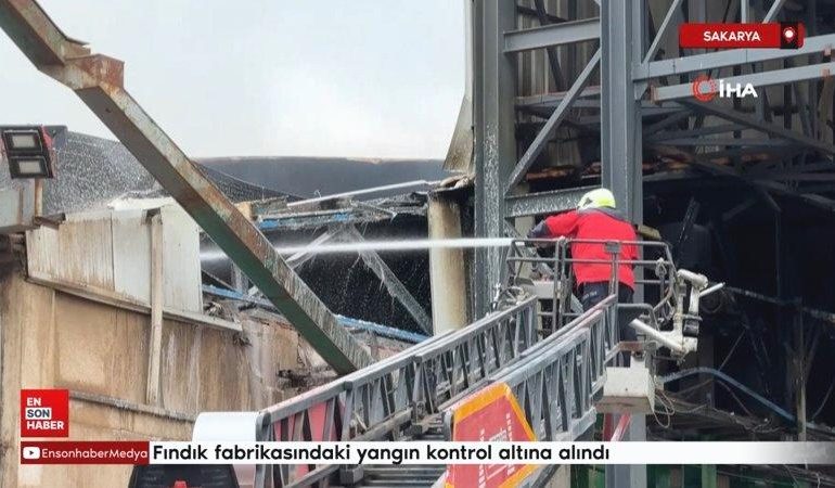 Sakarya’da fındık fabrikasındaki yangın kontrol altına alındı