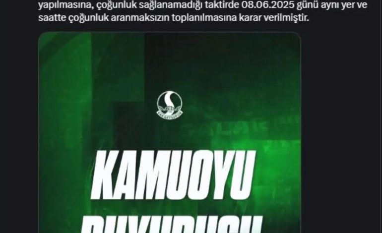 Sakaryaspor’da Olağanüstü Genel Kurul Kararı