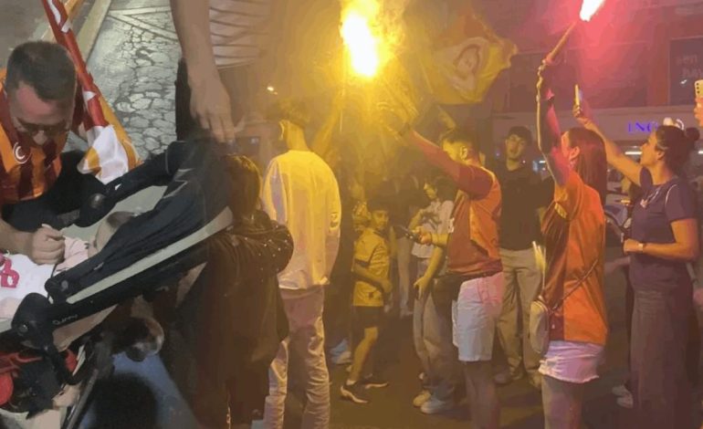 Şampiyonluk kutlarken bebeklerini yolun ortasında unuttular
