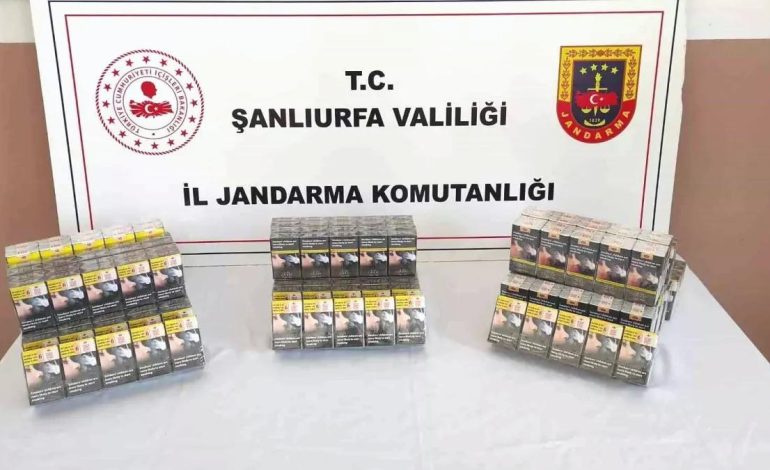 Şanlıurfa’da Gümrük Kaçağı Sigara Operasyonu