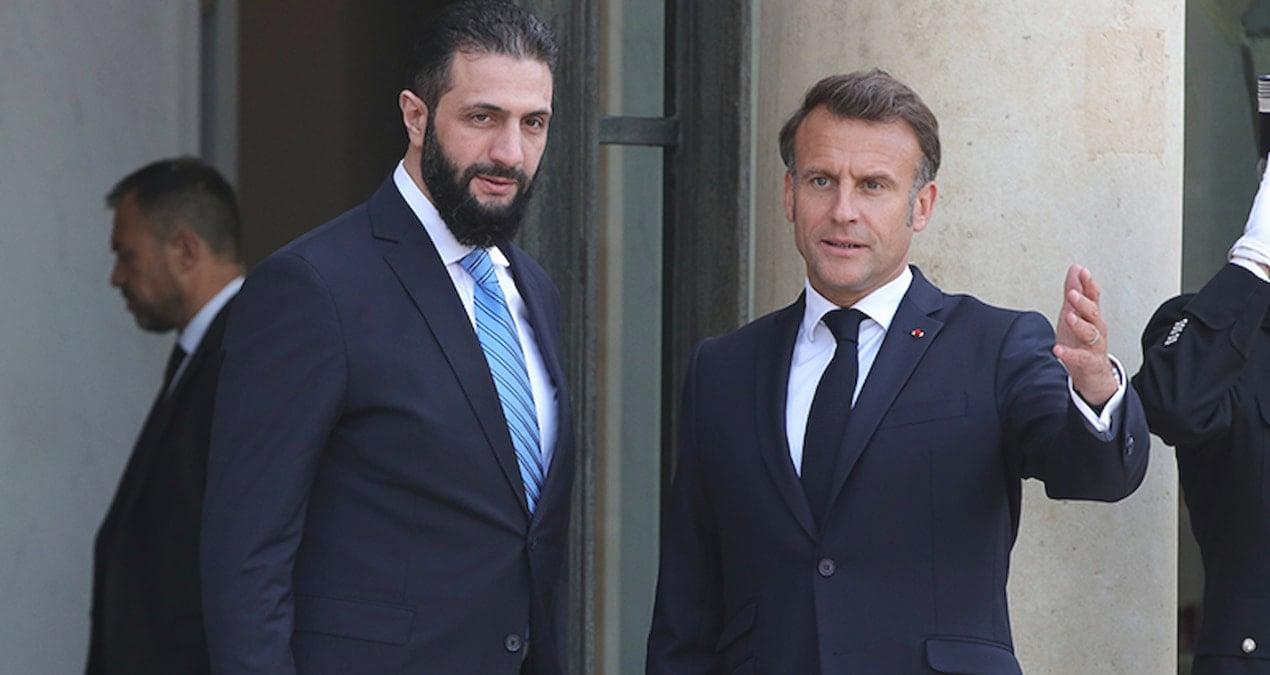Şaraa ilk kez Avrupa’da! Macron’la görüştü