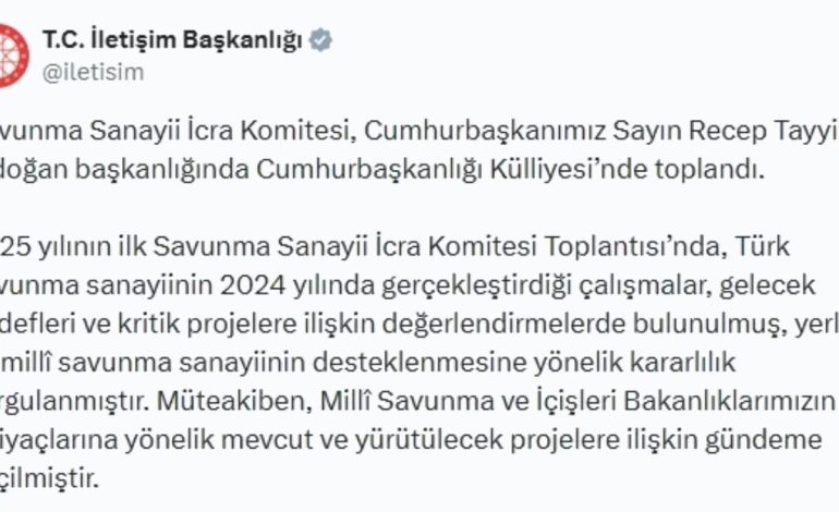 Savunma Sanayii İcra Toplantısı Yapıldı