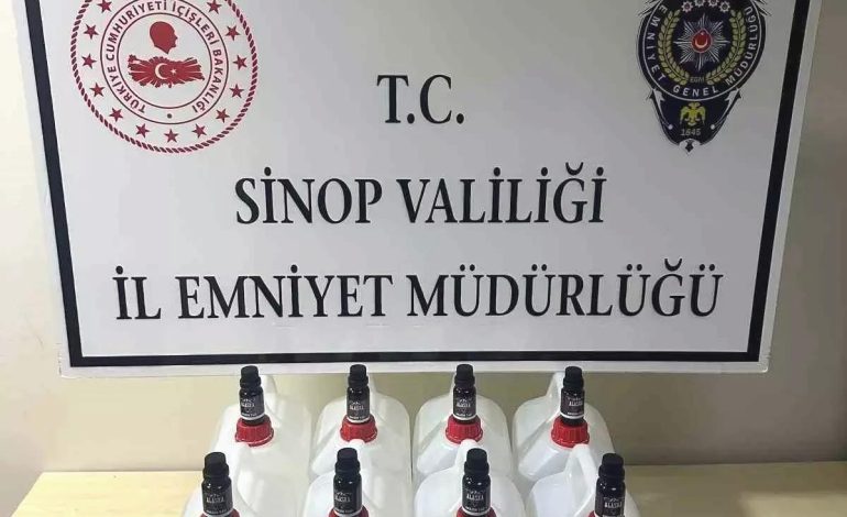 Sinop’ta 40 Litre Etil Alkol Ele Geçirildi