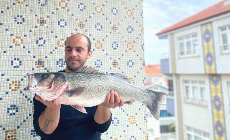 Sinop’ta 7,5 Kiloluk Dev Levrek Yakalandı