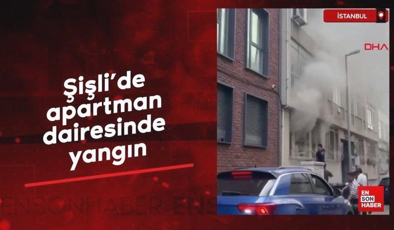 Şişli’de apartman dairesinde yangın