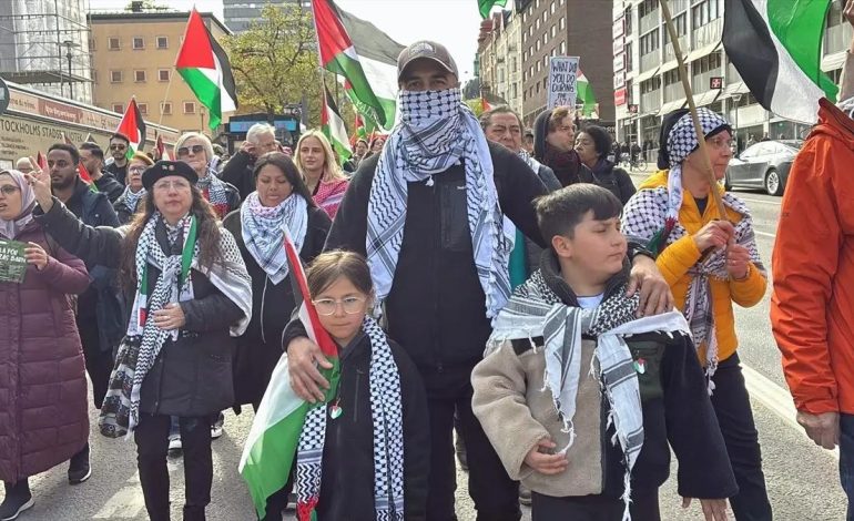 Stockholm’de Gazze İçin Protesto