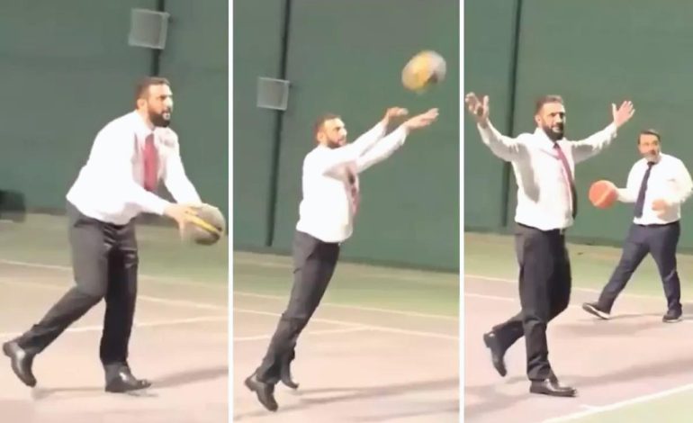 Suriye Cumhurbaşkanı Ahmed Şara Dışişleri Bakanı ile basketbol oynadı
