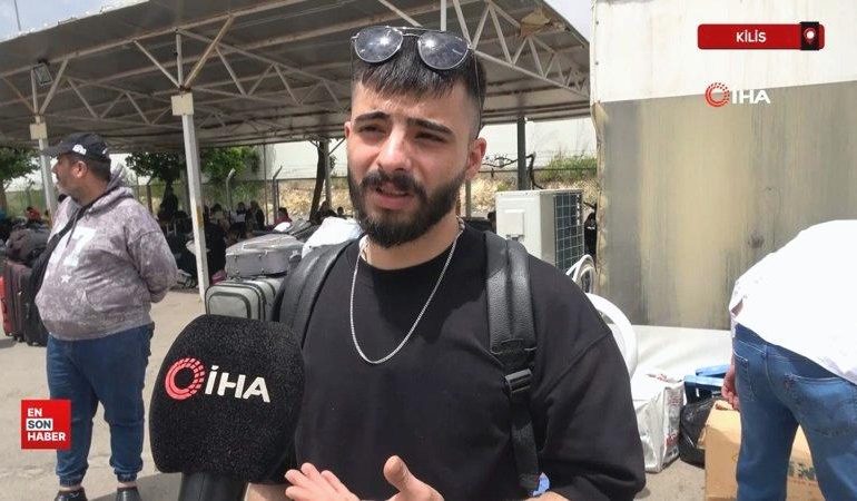 Suriyeli sığınmacılar Türkiye’ye teşekkür ederek ülkelerine dönüyor