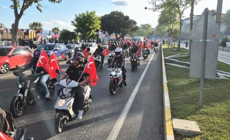 Tekirdağ’da Motosiklet Korteji ile 19 Mayıs Coşkusu