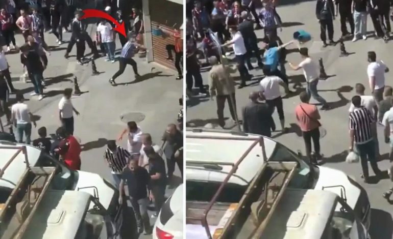 Tekmeler yumruklar havada uçuştu! Kupa finali öncesi ortalık savaş alanına döndü