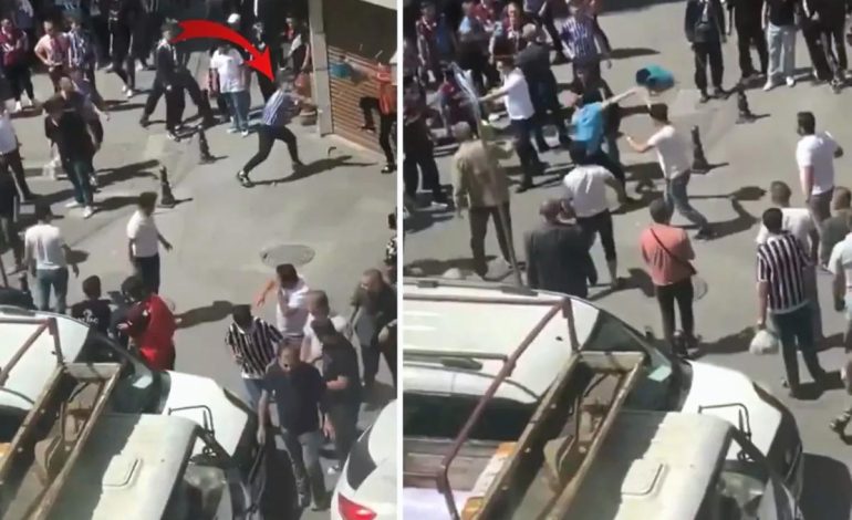 Tekmeler yumruklar havada uçuştu! Kupa finali öncesi ortalık savaş alanına döndü