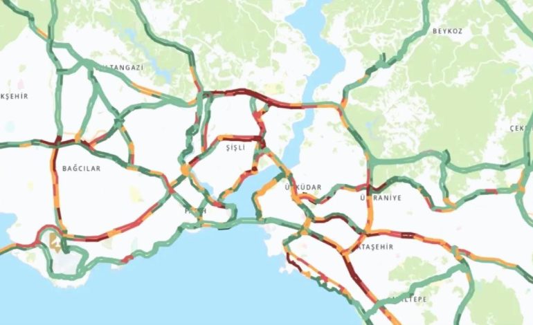 Trafik durumu haritası (CANLI) 12 Mayıs İstanbul’da trafik yoğunluğu yüzde kaç?