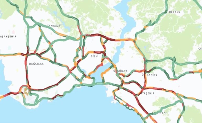 Trafik durumu haritası (CANLI) 14 Mayıs İstanbul’da trafik yoğunluğu yüzde kaç?