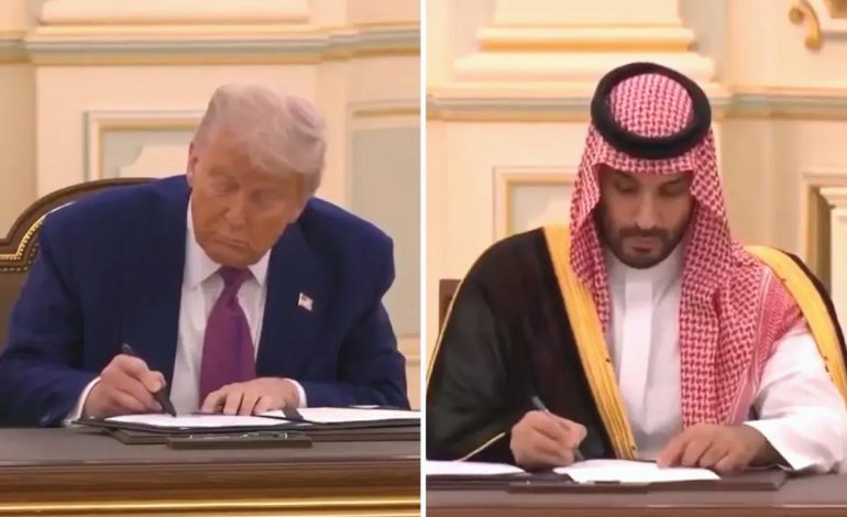 Trump’ın Suudi Arabistan ile tarihi silah anlaşmasını imzaladığı an