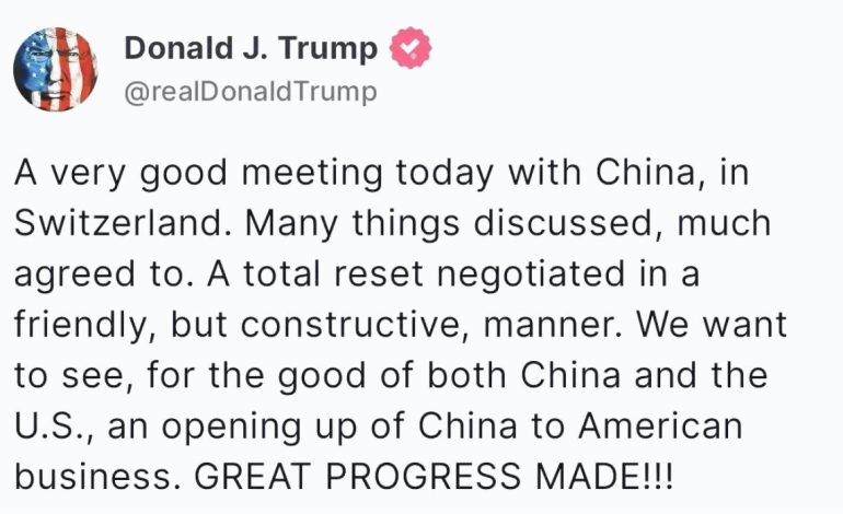 Trump’tan Çin ile Ticaret Müzakereleri Açıklaması