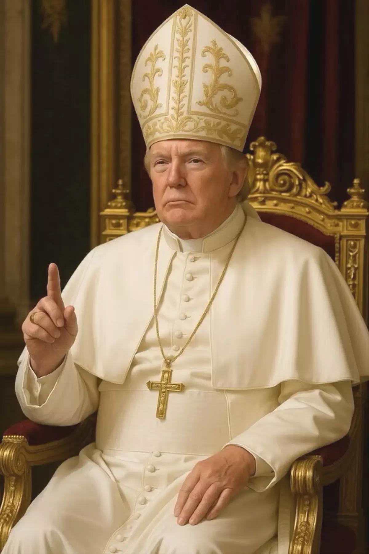 Trump’tan Yapay Zeka ile Papa Paylaşımı