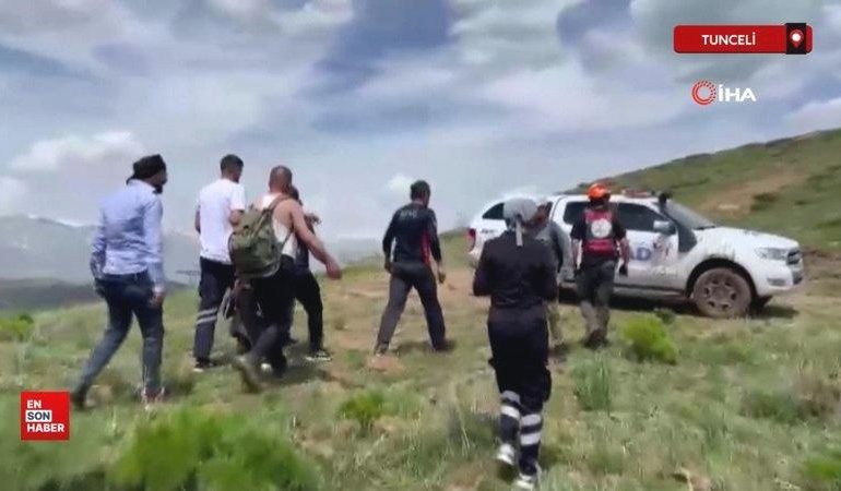 Tunceli’de mantar toplarken kayadan düşen vatandaş kurtarıldı