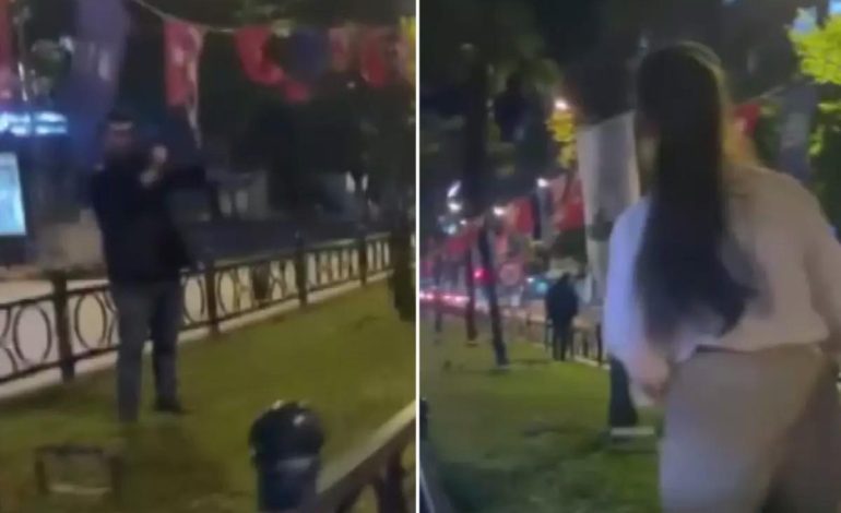 Türk bayrağını yakmaya çalışan kişi zihinsel engelli çıktı