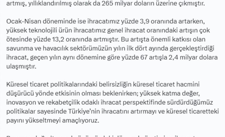 Türkiye İhracatı Artıyor