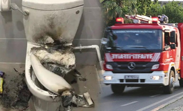 Tuvalet patladı genç adam ağır yaralandı