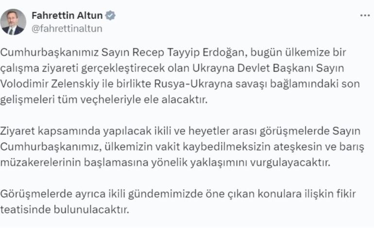 Ukrayna Devlet Başkanı Zelenskiy, Türkiye’ye geldi