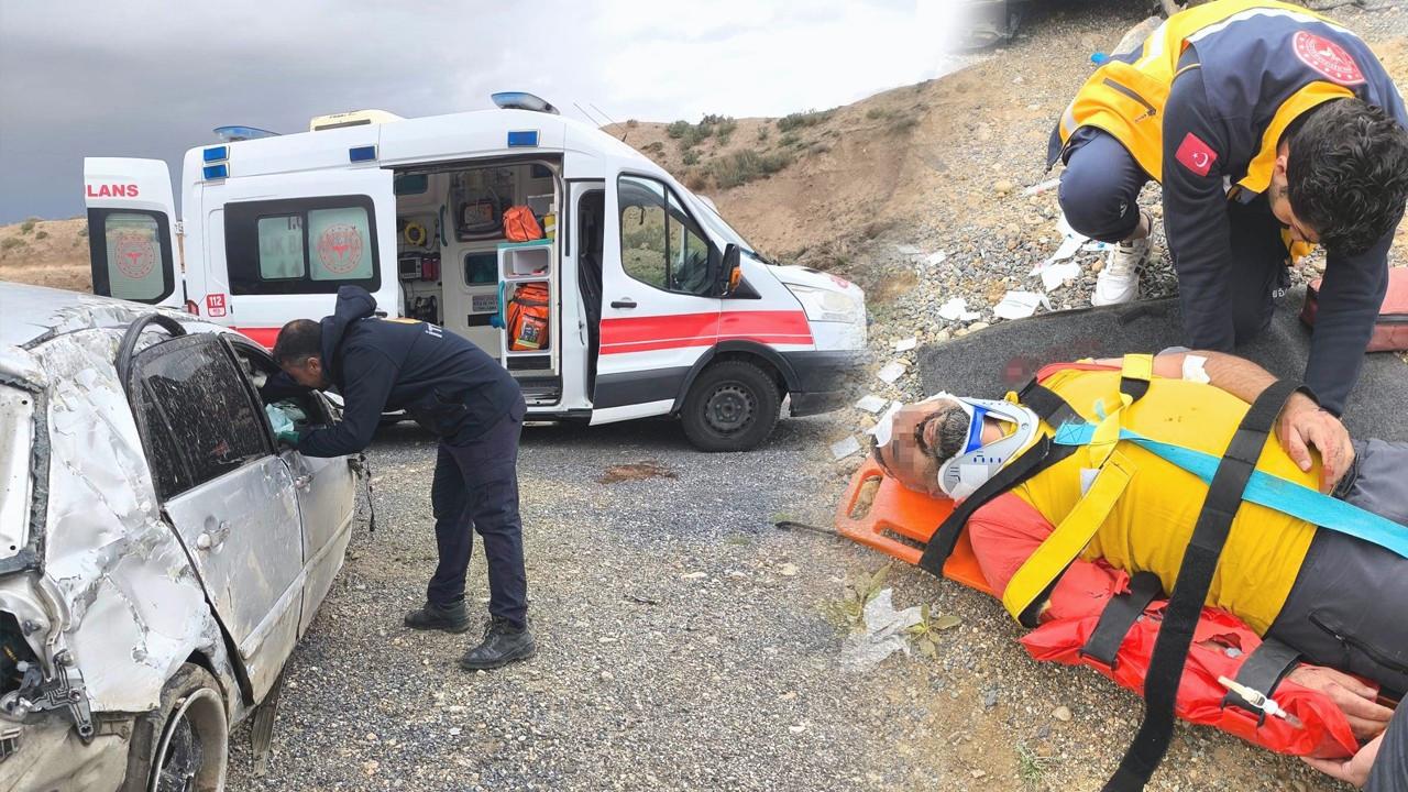 Van Başkale’de trafik kazası: Otomobil takla attı, 1 yaralı