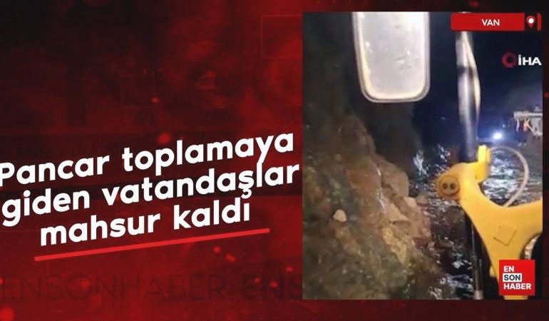 Van’da su seviyesi yükselince vatandaşlar mahsur kaldı