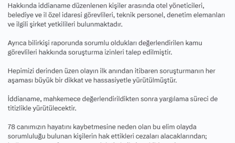 Yangın Faciasında Sorumlular Hakkında İddianame