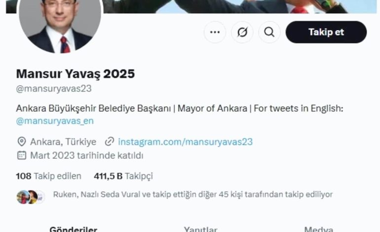 Yavaş, İmamoğlu’nun Hesabını Kullandı