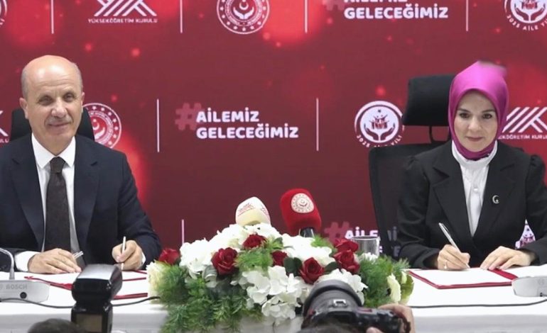 YÖK ile Aile ve Sosyal Hizmetler Bakanlığı arasında işbirliği