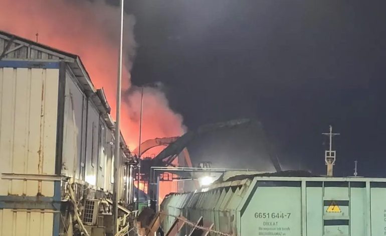 Zonguldak’ta Vinçte Yangın